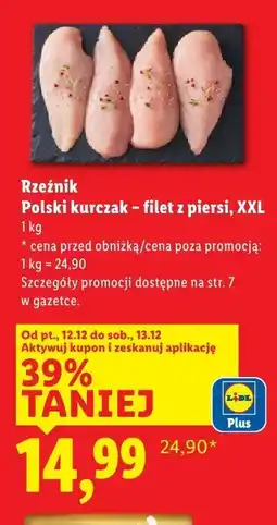 Lidl Polski kurczak - filet z piersi, XXL Rzeźnik oferta