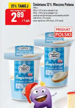 Polomarket Śmietana 12% Mleczna Polana oferta