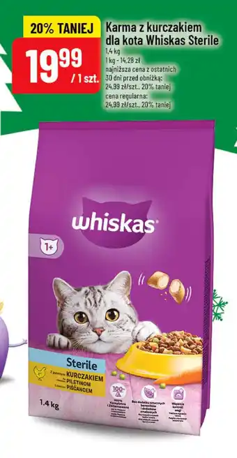 Whiskas Sterile karma z kurczakiem dla kota