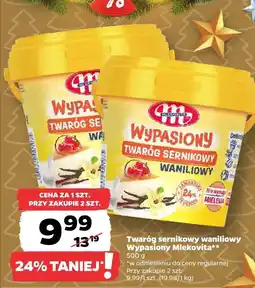 Netto Twaróg sernikowy waniliowy wypasiony wafelkowy Mlekovita oferta