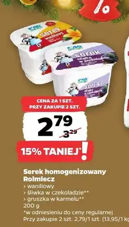 Netto Serek homogenizowany Rolmlecz (waniliowy, śliwka w czekoladzie, gruszka w karmelu) oferta