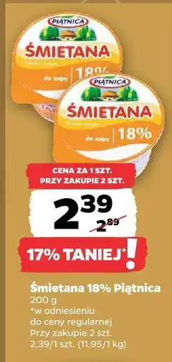 Netto Śmietana 18% Piątnica oferta