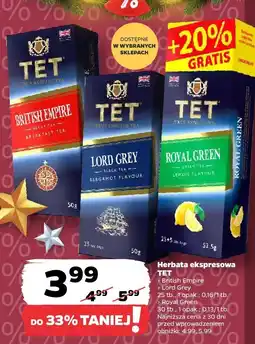 Netto Herbata ekspresowa TET Royal Green oferta