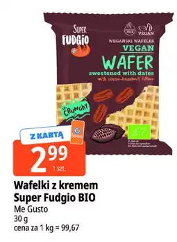 E.Leclerc Wafelki z kremem Super Fudgio BIO Me Gusto oferta