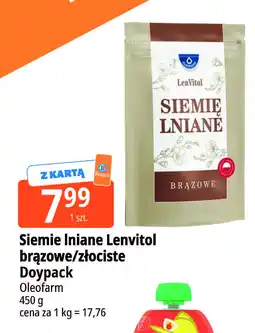 E.Leclerc Siemię lniane Lenvitol brązowe Doypack Oleofarm oferta