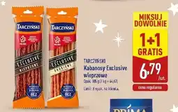 ALDI Kabanosy Exclusive wieprzowe 1+1 GRATIS Tarczyński oferta