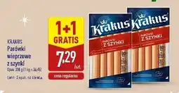ALDI Parówki wieprzowe z szynki 1+1 GRATIS Krakus oferta