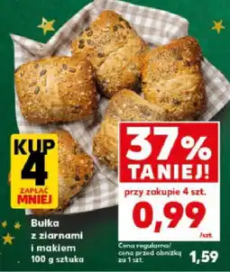 Kaufland Bułka Bułka z ziarnami i makiem 100 g sztuka Kaufland oferta