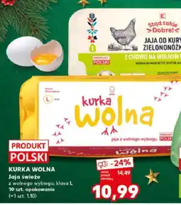 Kaufland Jaja świeże kurka wolna klasa L 10 szt oferta