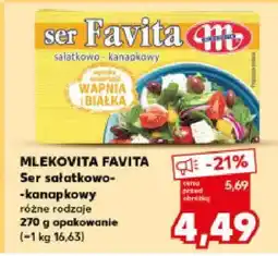Kaufland Ser sałatkowo-kanapkowy Mlekovita Favita różne rodzaje 270 g oferta