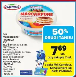 Carrefour Market Ser mascarpone PIĄTNICA 250 g Piątnica oferta