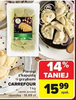 Carrefour Market Pierogi z kapustą i grzybami Carrefour oferta