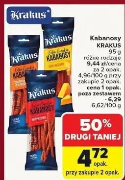 Carrefour Market Kabanosy KRAKUS Extra Cienkie różne rodzaje oferta