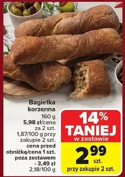 Carrefour Bagietka korzenna 160 g Carrefour oferta