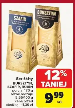 Carrefour Market Ser żółty BURSZTYN porcja 180g oferta