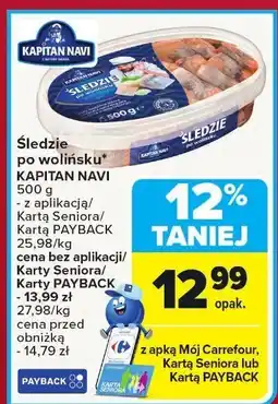 Carrefour Śledzie po wileńsku Kapitan Navi oferta