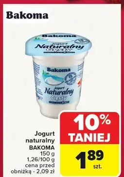 Carrefour Market Jogurt naturalny Bakoma 150g oferta