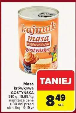 Carrefour Market Masa krówkowa Masa krówkowa Gostyńska Kajmak oferta