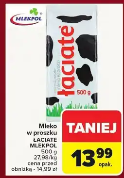 Carrefour Market Mleko w proszku Łaciate Mlekpol oferta
