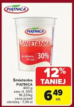 Carrefour Market Śmietanka PIĄTNICA 30% 400g oferta