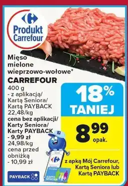 Carrefour Mięso mielone wieprzowo-wołowe CARREFOUR 400g oferta