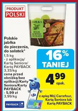 Carrefour Jabłka Polskie do pieczenia, do sałatek Carrefour oferta