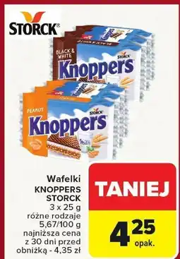 Carrefour Market Wafelki Knoppers Storck różne rodzaje 3 x 25 g oferta