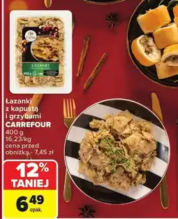 Carrefour Łazanki z kapustą i grzybami Carrefour oferta