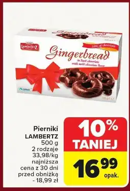 Carrefour Market Pierniki LAMBERTZ Gingerbread w czekoladzie mlecznej 500g oferta