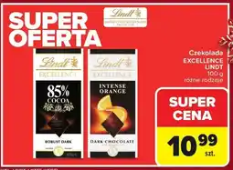 Carrefour Market Czekolada EXCELLENCE LINDT 100 g różne rodzaje oferta
