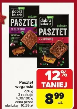 Carrefour Pasztet wegański Dobra Kalaria ze śliwkami i pieczoną cebulą roślinny oferta