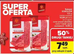 Carrefour Salami SOKOŁÓW 100 g różne rodzaje oferta