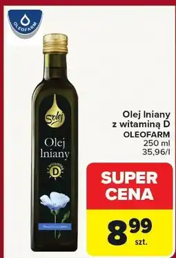 Carrefour Market Olej lniany z witaminą D OLEOFARM oferta