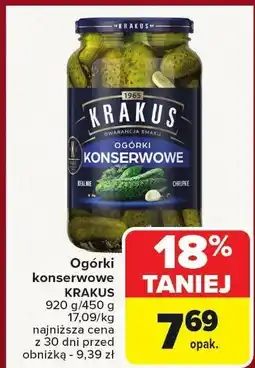 Carrefour Market Ogórki konserwowe KRAKUS oferta