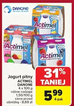 Carrefour Jogurt pitny Actimel Danone oferta