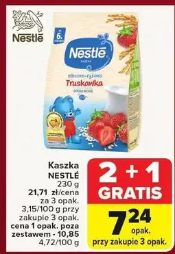 Carrefour Market Kaszka mleczno-ryżowa Truskawka Nestlé oferta