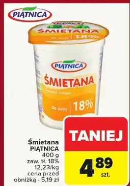 Carrefour Śmietana Piątnica 18% 400g oferta