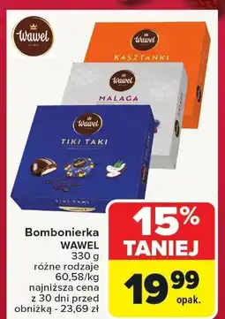 Carrefour Bombonierka Wawel różne rodzaje Tiki Taki oferta