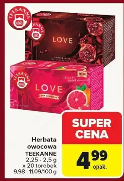 Carrefour Herbata owocowa TEEKANNE LOVE 2,25-2,5g x 20 torebek oferta