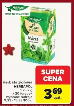 Carrefour Herbata ziołowa Mięta Herbapol oferta