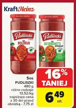 Carrefour Sos Pudliszki Boloński 480g oferta