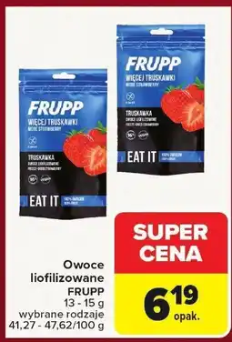Carrefour Owoce liofilizowane FRUPP więcej truskawki oferta