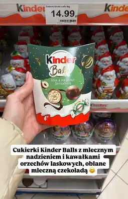 Dino Cukierki z mlecznym nadzieniem i kawałkami orzechów laskowych Balls Kinder oferta