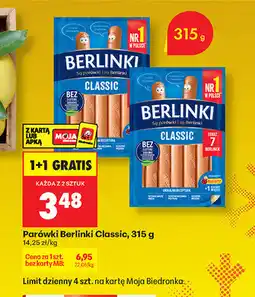 Biedronka Berlinki parówki oferta