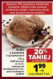 Carrefour Bułka z żurawiną i cynamonem oferta