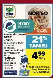 Carrefour Krewetki vannamei surowe Norso oferta