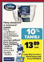 Carrefour Filety śledziowe w sosie śmietanowym Lisner oferta