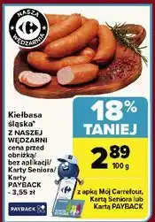 Carrefour Kiełbasa śląska Nasza Wędzarnia Carrefour oferta