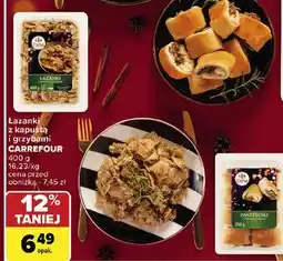 Carrefour Łazanki z kapustą i grzybami Carrefour Extra oferta
