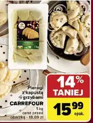 Carrefour Pierogi z kapustą i grzybami Carrefour Expert oferta